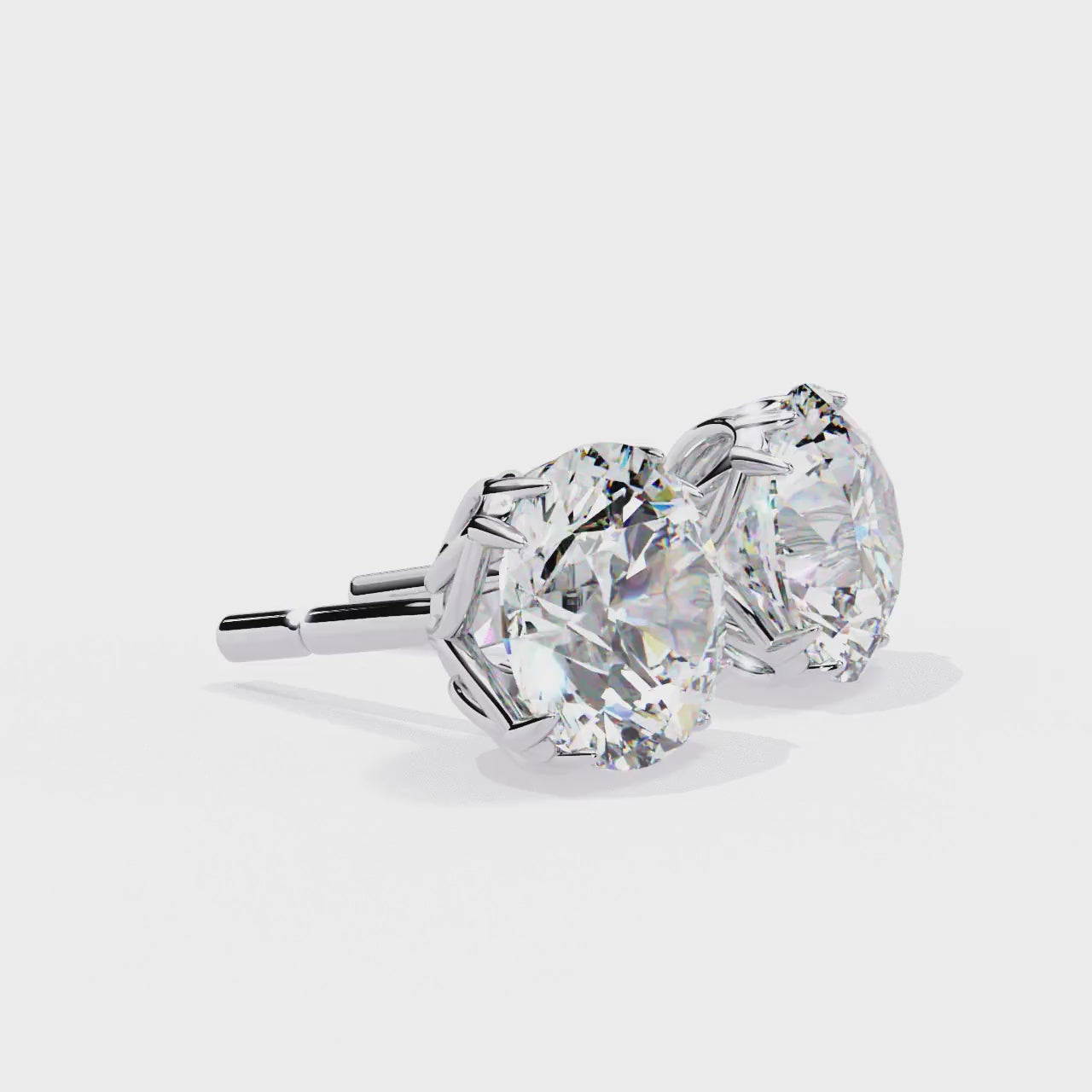 360° video preview of vine-style diamond earrings by Kalptaru Gems | USA Diamond Jewelry